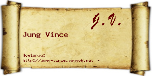 Jung Vince névjegykártya